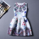 Summer-Autuml Print Dress