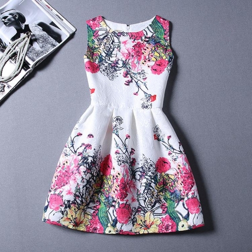 Summer-Autuml Print Dress