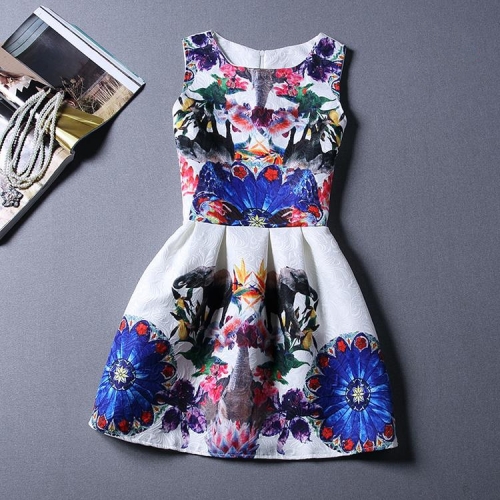 Summer-Autuml Print Dress