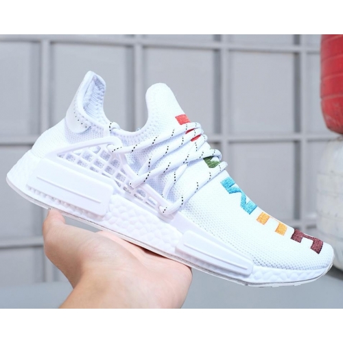 nmd human race white colorful