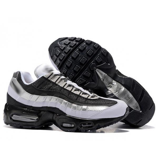 black and silver air max 95