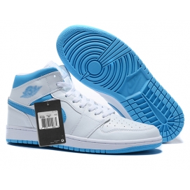 NK A. Jordan 1 Mid Light Blue & White