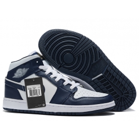 NK A. Jordan 1 Mid Blue & White