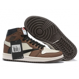 NK A. Jordan 1 Mid Brown & White